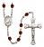 Our Lady of Grapes Engravable Rosary with Garnet Beads