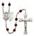 Divine Mercy Rosary with Garnet Beads