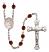 Blessed Herman the Cripple Engravable Rosary with Garnet Beads