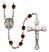 Our Lady of Kibeho Engravable Rosary with Garnet Beads