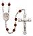 Saint Fidelis Engravable Rosary with Garnet Beads