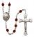 Pope Francis Rosary with Garnet Beads