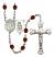 Guardian Angel and Dance Rosary with Garnet Beads