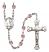 Saint Andrew the Apostle Engravable Rosary with Light Amethyst Beads