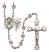 Saint Agatha and Nurse Rosary with Light Amethyst Beads