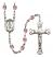 Saint Blaise Engravable Rosary with Light Amethyst Beads