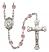 Saint Camillus of Lellis Engravable Rosary with Light Amethyst Beads