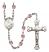 Saint Charles Borromeo Engravable Rosary with Light Amethyst Beads