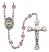 Saint Catherine Laboure Engravable Rosary with Light Amethyst Beads