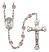 Saint Christopher Engravable Rosary with Light Amethyst Beads