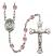 Saint Christopher Engravable Rosary with Light Amethyst Beads