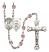 Saint Christopher and Air Force Rosary with Light Amethyst Beads