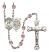 Saint Christopher and EMT Rosary with Light Amethyst Beads