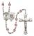 Saint Christopher and Coast Guard Rosary with Light Amethyst Beads