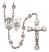 Saint Christopher and Marines Rosary with Light Amethyst Beads