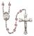 Saint Dorothy Engravable Rosary with Light Amethyst Beads