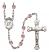 Saint Edward the Confessor Engravable Rosary with Light Amethyst Beads