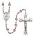 Saint Jane of Valois Engravable Rosary with Light Amethyst Beads