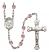 Saint Francis de Sales Engravable Rosary with Light Amethyst Beads