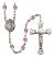 San Francis Engravable Rosary with Light Amethyst Beads