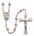 Saint Francis Xavier Engravable Rosary with Light Amethyst Beads