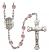 Saint George Engravable Rosary with Light Amethyst Beads