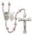 Saint George and Air Force Rosary with Light Amethyst Beads