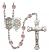 Saint George and EMT Rosary with Light Amethyst Beads