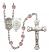 Saint George and Army Rosary with Light Amethyst Beads