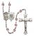 Saint George and Coast Guard Rosary with Light Amethyst Beads