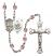 Saint George and Marines Rosary with Light Amethyst Beads