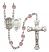 Saint George and Nat'l Guard Rosary with Light Amethyst Beads