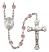 Saint Helen Engravable Rosary with Light Amethyst Beads