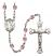 Saint Justin Engravable Rosary with Light Amethyst Beads