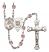 Saint Joan of Arc and Coast Guard Rosary with Light Amethyst Beads