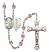 Saint Luke the Apostle and Doctor Rosary with Light Amethyst Beads