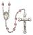 Saint Maria Faustina Engravable Rosary with Light Amethyst Beads