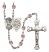 Saint Michael and EMT Rosary with Light Amethyst Beads