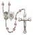 Saint Michael and Coast Guard Rosary with Light Amethyst Beads