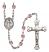 Virgen Milagrosa Engravable Rosary with Light Amethyst Beads