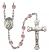 Saint Peregrine Laziosi Engravable Rosary with Light Amethyst Beads