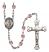 San Peregrino Engravable Rosary with Light Amethyst Beads