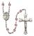 Saint Martin de Porres Engravable Rosary with Light Amethyst Beads