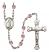 Saint Peter the Apostle Engravable Rosary with Light Amethyst Beads