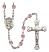 Saint Raymond Nonnatus Engravable Rosary with Light Amethyst Beads