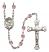 Saint Rose of Lima Engravable Rosary with Light Amethyst Beads