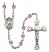 Saint Sarah Engravable Rosary with Light Amethyst Beads