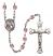 Santa Teresita Engravable Rosary with Light Amethyst Beads