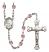 Saint Veronica Engravable Rosary with Light Amethyst Beads