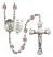 Guardian Angel and Air Force Rosary with Light Amethyst Beads